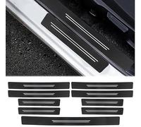 WXRNBN 9 Pièces Protection Seuil de Porte de Voiture pour Renault Arkana I SUV (2020-2023), Protection Seuil de Porte en Fibre de Carbone Pédale Bienvenue Garde Plaque