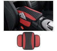 WXRNBN Housse d'Accoudoir pour VW Tiguan (5N) 1.Gen 2009-2016, Coussin Accoudoir en Microfibre Cuir Housse d'Accoudoir Central Accoudoir Central pour Voiture,Red