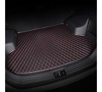 WXRNBN Tapis De Coffre pour MG ZS Hybrid+ Luxury (2024), Cuir Tapis Coffre Voiture Tapis De Coffre Imperméable Antidérapant, Black Red