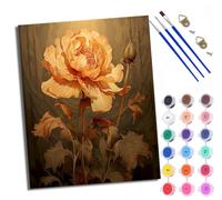 WXRWANG Peinture par numéros adulte Illustration vintage de fleur d'oranger Kit de bricolage pour adultes Peinture sur toile Avec pinceaux pour décoration murale de la maison 40x50 cm sans cadre