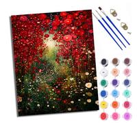 WXRWANG Peinture par numéros DIY par numéros pour adultes Le royaume secret des roses Peinture par numéros Kits sur toile avec pinceaux pour décoration murale de la maison Avec cadre