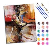 WXRWANG Peinture par Numéros pour Adulte DIY Peinture Numero Adulte Débutants Fille de caractère abstrait Numéro Kit Peintures par Décoration Murale et Cadeaux Pour La Maison Avec cadre