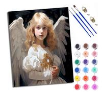 WXRWANG Peinture par Numéros pour Adulte DIY Peinture Numero Adulte Débutants Images de petits anges 40x50cm Numéro Kit Peinture par Décoration Murale et Cadeaux Pour La Maison
