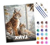 WXRWANG Peinture par Numéros pour Adulte DIY Peinture Numero Adulte Débutants Lynx adulte et petits Numéro Kit Peintures par Décoration Murale et Cadeaux Pour La Maison Avec cadre