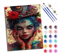 WXRWANG Peinture par Numéros pour Adulte Peinture Numero Adulte Débutants L'étrange maquillage du Chapelier fou Numéro Kit par Décoration Murale et Pour La Maison Avec cadre