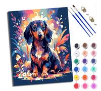 WXRWANG Peinture par Numéros pour AdulteChien étrange DIY Peinture Acrylique pour Adultes Débutants Kit de Peinture à l'huile sur Toile pour Décoration Murale Maison 40x50cm
