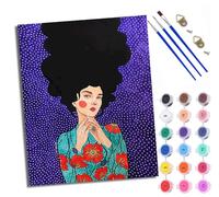 WXRWANG Peinture par Numéros pour AdultePortrait d'une femme aux cheveux longs DIY Peinture Acrylique pour Adultes Débutants Kit de Peinture à l'huile sur Toile pour Décoration Murale Maison 40x50cm
