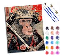 WXRWANG Peinture par Numéros pour AdulteSinge samouraï japonais DIY Peinture Acrylique pour Adultes Débutants Kit de Peinture à l'huile sur Toile pour Décoration Murale Maison 40x50cm