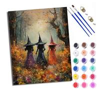 WXRWANG Peinture par Numéros pour AdulteTrois sorcières dans la forêt DIY Peinture Acrylique pour Adultes Débutants Kit de Peinture à l'huile sur Toile pour Décoration Murale Maison 40x50cm