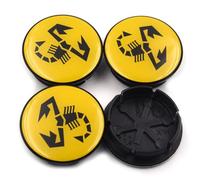 WxsDsq Cache Moyeux Enjoliveurs Capuchons Centre 50MM 4 Pièces Compatible avec pour Fiat Punto Abarth Panda Alfa Romeo Mito 147 156 159 166 500 Moyeu Jante Chapeaux ABS Bague Alliage,G