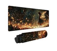Wxuaixnn Elfes Tapis de Souris Gaming XXL 90x40cm avec Bords Cousus & Base Antidérapante, Jaune Imperméable Tapis de Bureau pour Gamer, PC, ou Tapis de Souris & Mouse Pad pour Bureau, Maison -9220