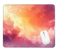Wxuaixnn Jaune Tapis de Souris -27x21cm - Gaming Tapis de Souris - Bords Cousus - Étanche - Facile à Nettoyer - Base en Caoutchouc Antidérapant - Portable Mousepad pour Bureau ou Maison.WH-5150