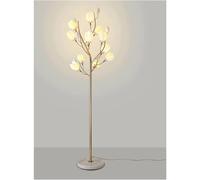 WxuuLTGJR Lampadaire à la Mode en Forme de Fleur de Magnolia Lanp, Lampe sur Pied à intensité Variable en 3 Couleurs avec Abat-Jour en céramique avec Bourgeon de Magnolia
