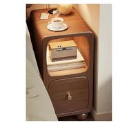 WxuuLTGJR Table de Chevet Intelligente étroite avec Station de Charge Table de Chevet en Bois Massif avec capteur de lumière Petite Table d'appoint avec tiroir(Brown,30cm)
