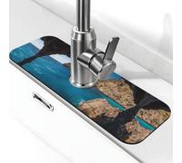 WXWJSHMGC Arch In Mallorca Espagne Tapis de séchage absorbant pour robinets de cuisine, comptoirs