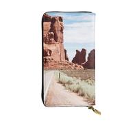 WXWJSHMGC Arches National Park Entrance Print Fashion Long Wallet Shopping Clutch Purse PU Leather Handbags for Ladies Men's Wallets