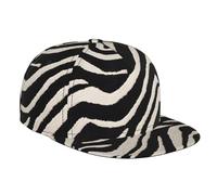 WXWJSHMGC Casquette de baseball avec imprimé zèbre - Casquette snapback plate - Hip Hop - Chapeau de soleil - Casquette de sport décontractée unisexe - Noir