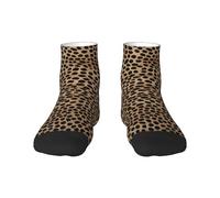 WXWJSHMGC Chaussettes de sport respirantes avec imprimé léopard pour homme et femme, 1 noir, Taille unique