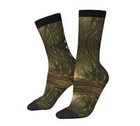 WXWJSHMGC Chaussettes longues unisexes pour adulte avec impression 3D Dark Path - Pour tous les jours, 2 Noir-1, Taille unique