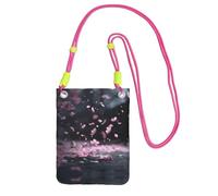 WXWJSHMGC Falling Cherry Blossoms Mini sac à bandoulière pour téléphone portable et smartphone Motif fleurs de cerisier, Fuchsia, One Size