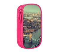 WXWJSHMGC Famous Print Trousse à crayons double couche avec fermeture éclair en tissu durable pour stylos Idéal pour les étudiants, rose, Taille unique, Trousse de beauté