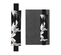 WXWJSHMGC Flying Dove Lot de 2 porte-stylos en cuir PU avec bande élastique réglable pour journaux à couverture rigide, cadeau pour la rentrée scolaire, Noir , Taille unique