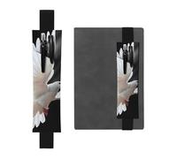 WXWJSHMGC Flying Dove Lot de 2 porte-stylos en cuir PU avec bande élastique réglable pour journaux à couverture rigide, cadeau pour la rentrée scolaire, Noir , Taille unique