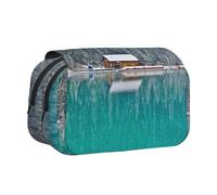 WXWJSHMGC Forêts avec impression de neige - Trousse à crayons portable double couche pour enfants, filles, garçons et adultes