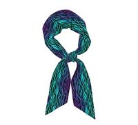 WXWJSHMGC Foulard long en forme de bande pour femme, motif camouflage violet, bleu, vert, camouflage, zèbre, pour femmes, écharpe légère pour cheveux, cadeau de vacances pour femme
