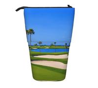 WXWJSHMGC Golf Course by The Sea Print Trousse télescopique polyvalente Sac de rangement pour bureau et adulte Cadeau