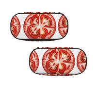 WXWJSHMGC Grande trousse à crayons avec 3 compartiments - Motif tranche de tomate - Pour garçons et filles