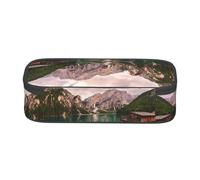 WXWJSHMGC Grande trousse à crayons avec fermeture éclair - Motif cottage de lac et bois - Pour étudiant