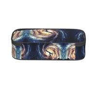 WXWJSHMGC Grande trousse à crayons avec fermeture éclair - Motif galaxie spatiale avec impression télescope - Pour étudiant