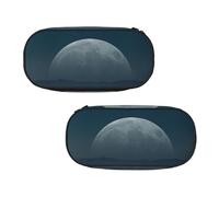 WXWJSHMGC Grande trousse à crayons imprimée « Good Evening » avec 3 compartiments pour stylos, cartes, pièces de monnaie pour garçons et filles