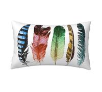 WXWJSHMGC Housse de coussin colorée dessinée à la main sur tissu de lin imprimé blanc pour canapé, lit, canapé, voiture, taie d'oreiller 30 x 50 cm