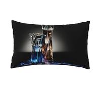 WXWJSHMGC Housse de coussin imprimée bouteille de parfum en lin pour canapé, lit, voiture, taie d'oreiller 30 x 50 cm
