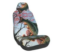 WXWJSHMGC Housse de siège avant de voiture universelle motif carthame avec motif poisson volant, accessoire intérieur de voiture, convient à la plupart des voitures (1 pièce)