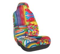 WXWJSHMGC Housses de siège avant de voiture universelles avec impression collage coloré - Accessoires d'intérieur de voiture - Protection adaptée à la plupart des voitures (1 pièce)
