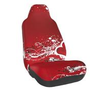 WXWJSHMGC Housses de siège avant de voiture universelles imprimées Saint Valentin Accessoires d'intérieur de voiture Protection adaptée à la plupart des voitures (1 pièce)