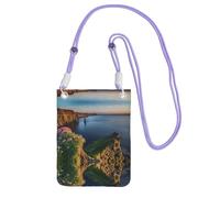 WXWJSHMGC Ireland Outdoors County Clare The Cliffs Mini sac à bandoulière pour téléphone portable et smartphone, violet, Taille unique