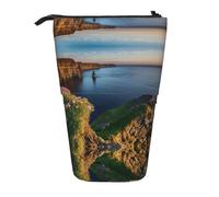 WXWJSHMGC Ireland Outdoors County Clare The Cliffs Trousse à crayons télescopique polyvalente Sac de rangement pour bureau et adulte