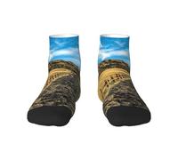 WXWJSHMGC Jeju Island Corée Imprimé Cheville Chaussettes Respirantes Sports Running Athletic pour Homme Femme, 1 noir, Taille unique