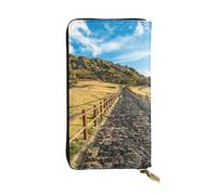 WXWJSHMGC Jeju Island Corée Imprimé Portefeuille Long Portefeuille Shopping Pochette Sac à main en cuir PU pour femmes, portefeuilles pour hommes