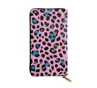WXWJSHMGC Joli portefeuille long en cuir synthétique imprimé léopard turquoise pour femmes, hommes, Noir , Taille unique