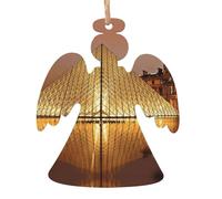 WXWJSHMGC Lot de 2 boules de Noël en bois à suspendre au musée du Louvre à Paris