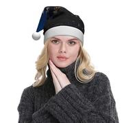 WXWJSHMGC Lot de 2 chapeaux de Noël en peluche avec imprimé horizon de Los Angeles - Unisexe - Pour Noël, Nouvel An, fêtes de fin d'année