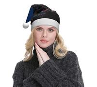 WXWJSHMGC Lot de 2 chapeaux de Noël en peluche avec imprimé horizon de Los Angeles - Unisexe - Pour Noël, Nouvel An, fêtes de fin d'année
