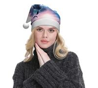 WXWJSHMGC Lot de 2 chapeaux de Noël unisexes en peluche avec imprimé dauphins amoureux pour Noël, Nouvel An, fêtes festives