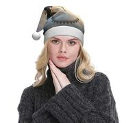WXWJSHMGC Lot de 2 chapeaux de Noël unisexes en peluche avec imprimé œil de Londres pour Noël, Nouvel An, fêtes festives