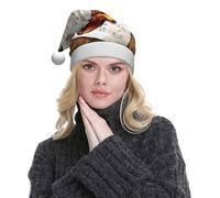 WXWJSHMGC Lot de 2 chapeaux de Noël unisexes en peluche avec imprimé papillon et violoncelle pour Noël, Nouvel An, fêtes festives